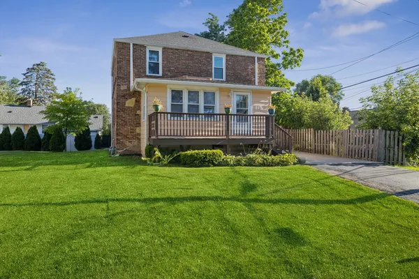 a house view with a garden space