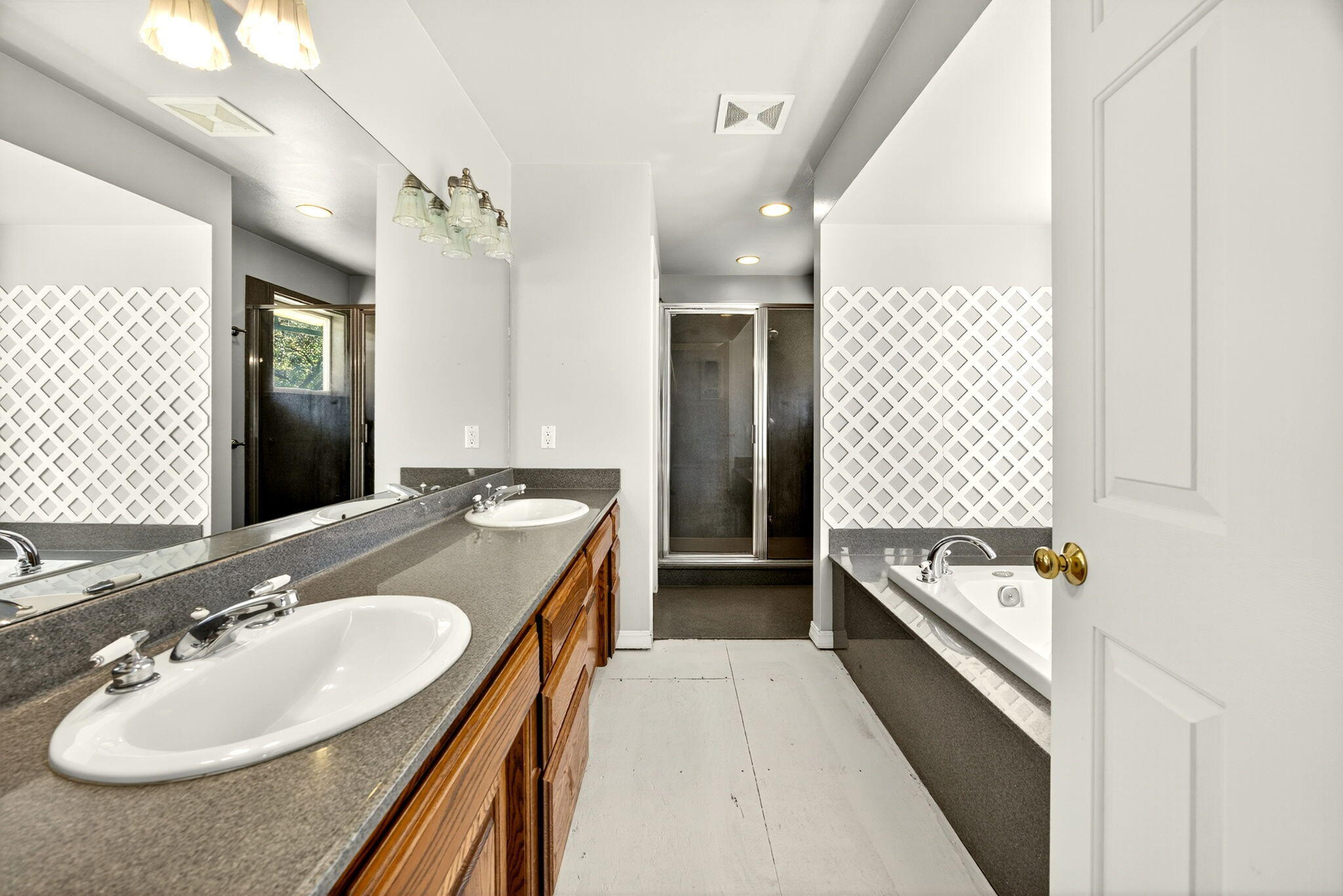 2467 Eastside Road Jacksonville, OR 97530 - Photo 73 of 85 a bathroom with a sink double vanity