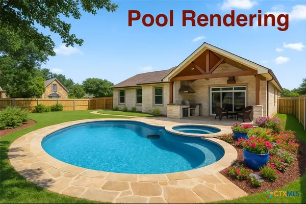 a view of outdoor space yard and swimming pool
