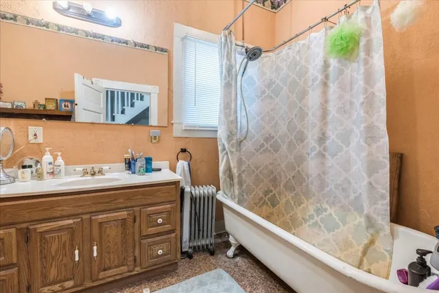 a house with trees in front of it