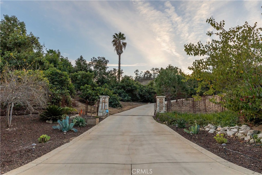 26525 Carancho Road Temecula, CA 92590 - Photo 56 of 64 a view of a pathway with a flower garden