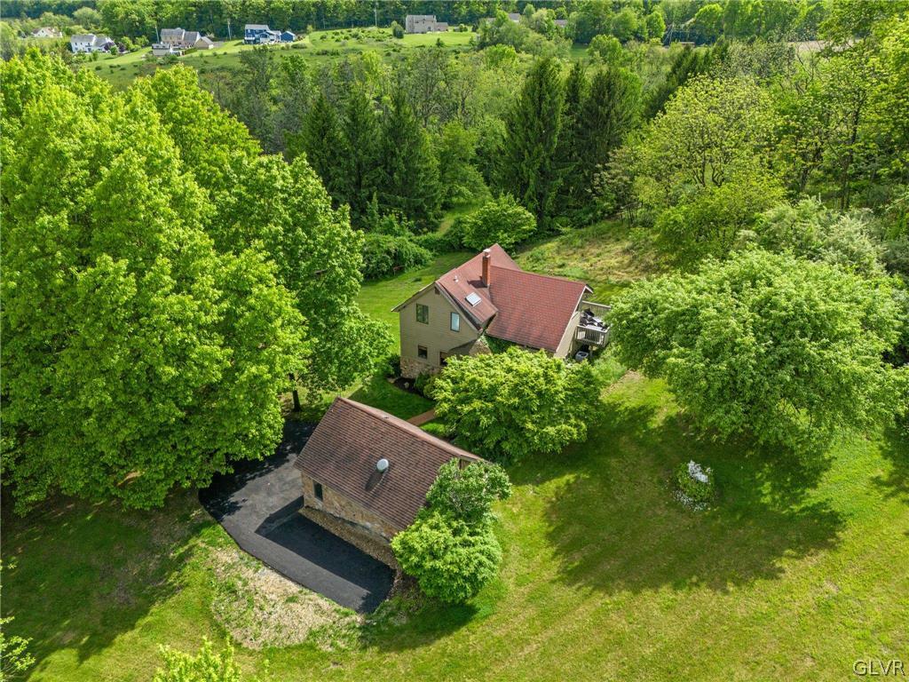 9325 Danner Road New Tripoli, PA 18066 - Photo 45 of 50 an aerial view of a house with pool yard and outdoor seating