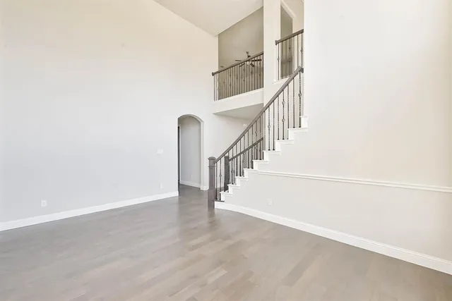 a view of hallway with stairs