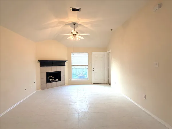 a view of a livingroom with a fireplace
