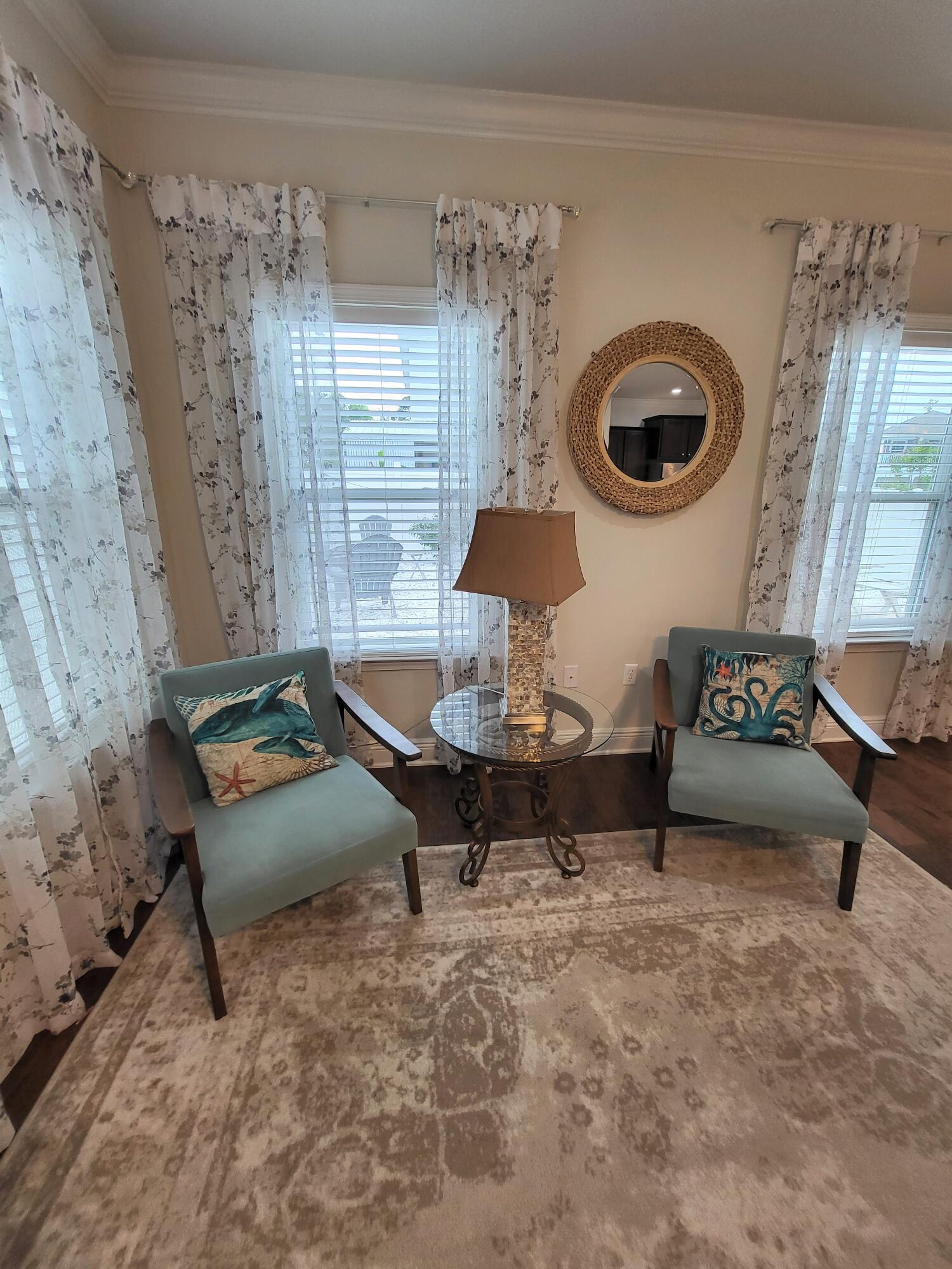 27 Topside Drive Inlet Beach, FL 32461 - Photo 17 of 33 a living room with furniture and a fireplace