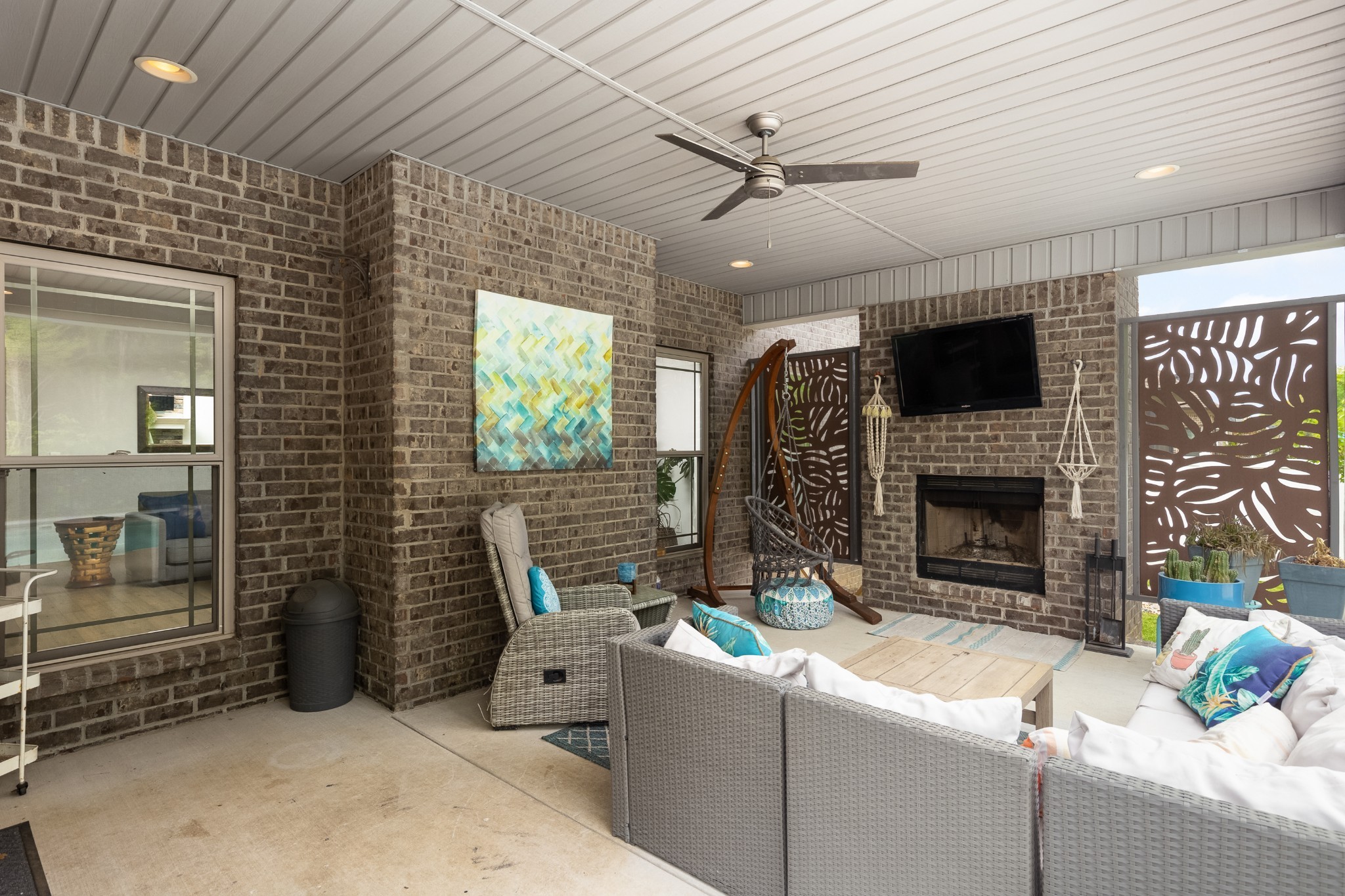 7970 Richpine Drive Murfreesboro, TN 37128 - Photo 26 of 30 a living room with furniture and a fireplace