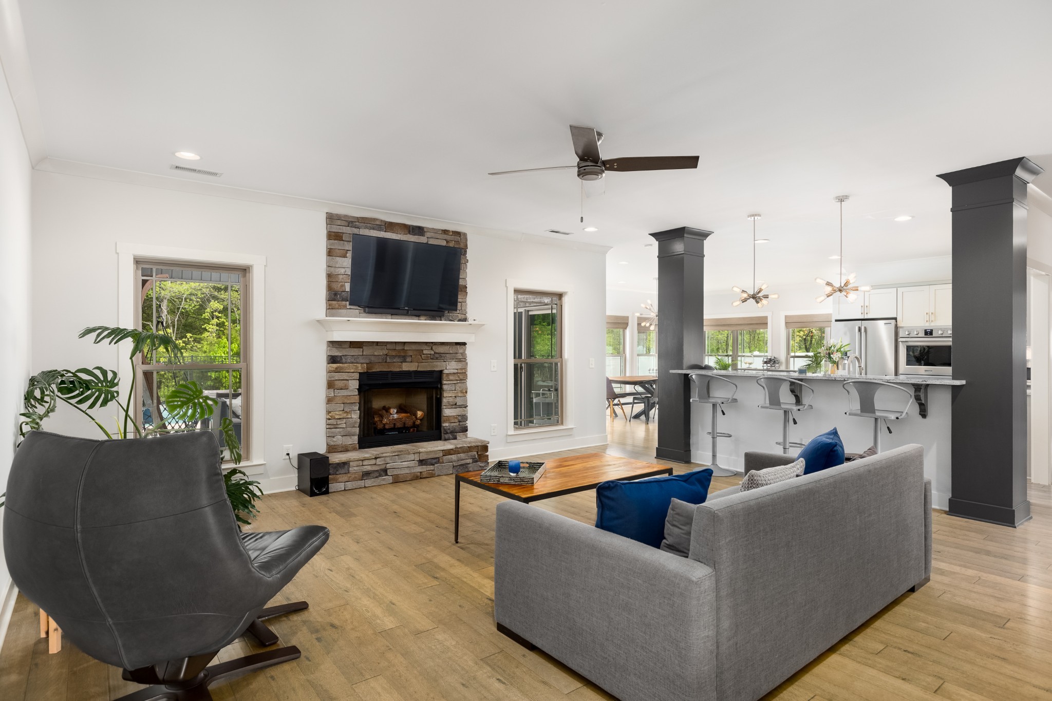 7970 Richpine Drive Murfreesboro, TN 37128 - Photo 3 of 30 a living room with furniture and a fireplace