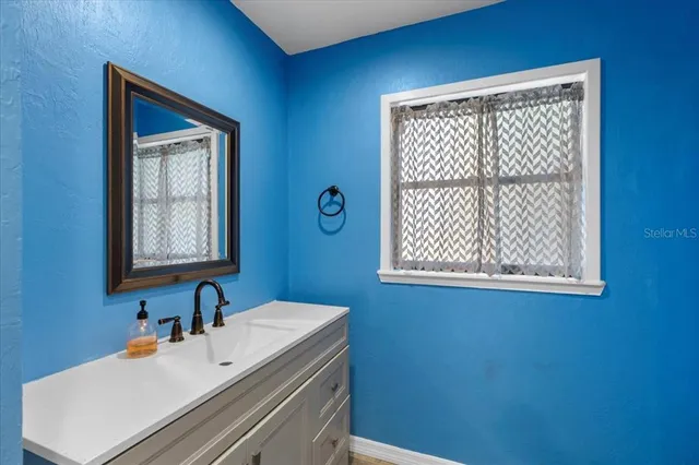 a house view with a backyard