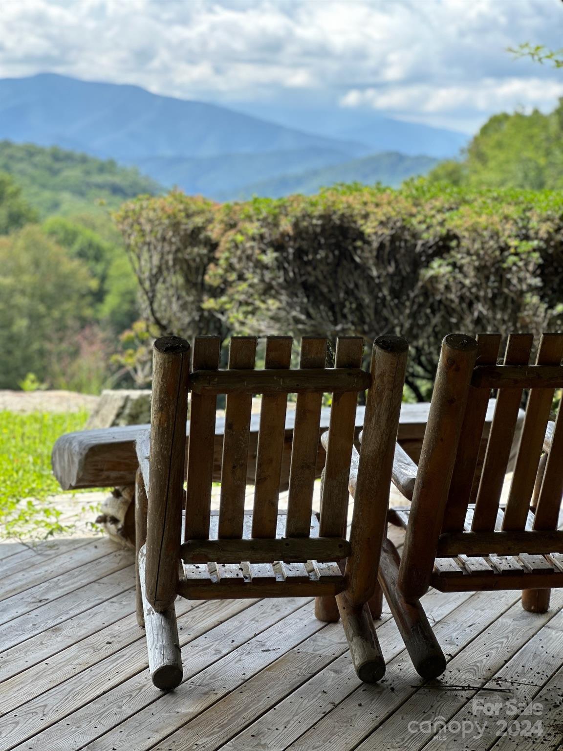 35 Flying Hawk Way Clyde, NC 28721 - Photo 20 of 22 a view of balcony with wooden floor and fence