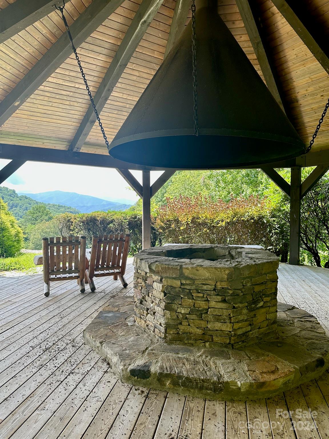35 Flying Hawk Way Clyde, NC 28721 - Photo 21 of 22 a view of a balcony with lake view and a ocean view