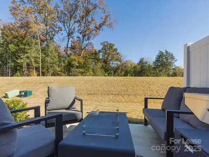 a view of white wall with a tree in the background