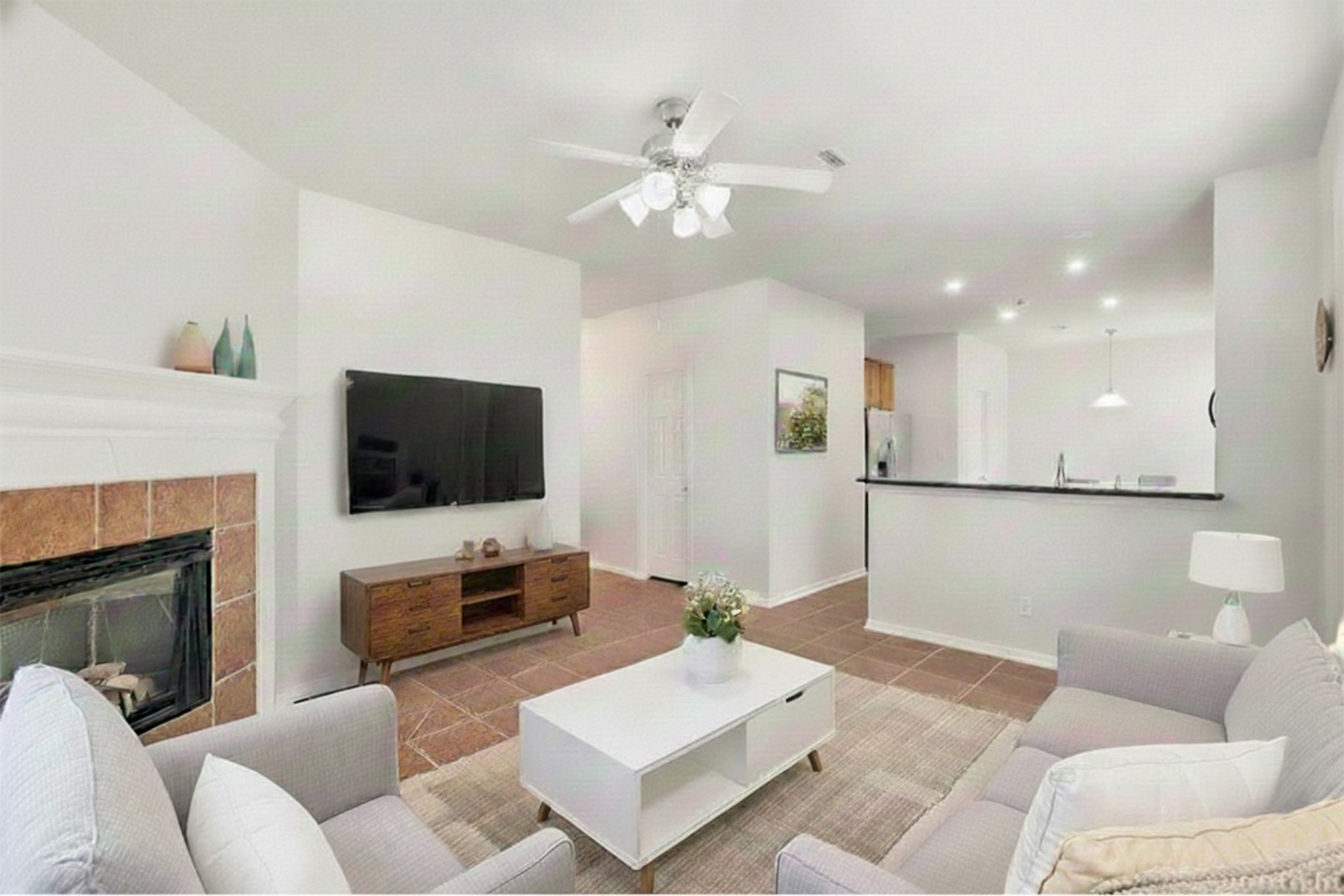 3214 Vinca Ranch Drive Katy, TX 77494 - Photo 5 of 26 a living room with furniture and a flat screen tv