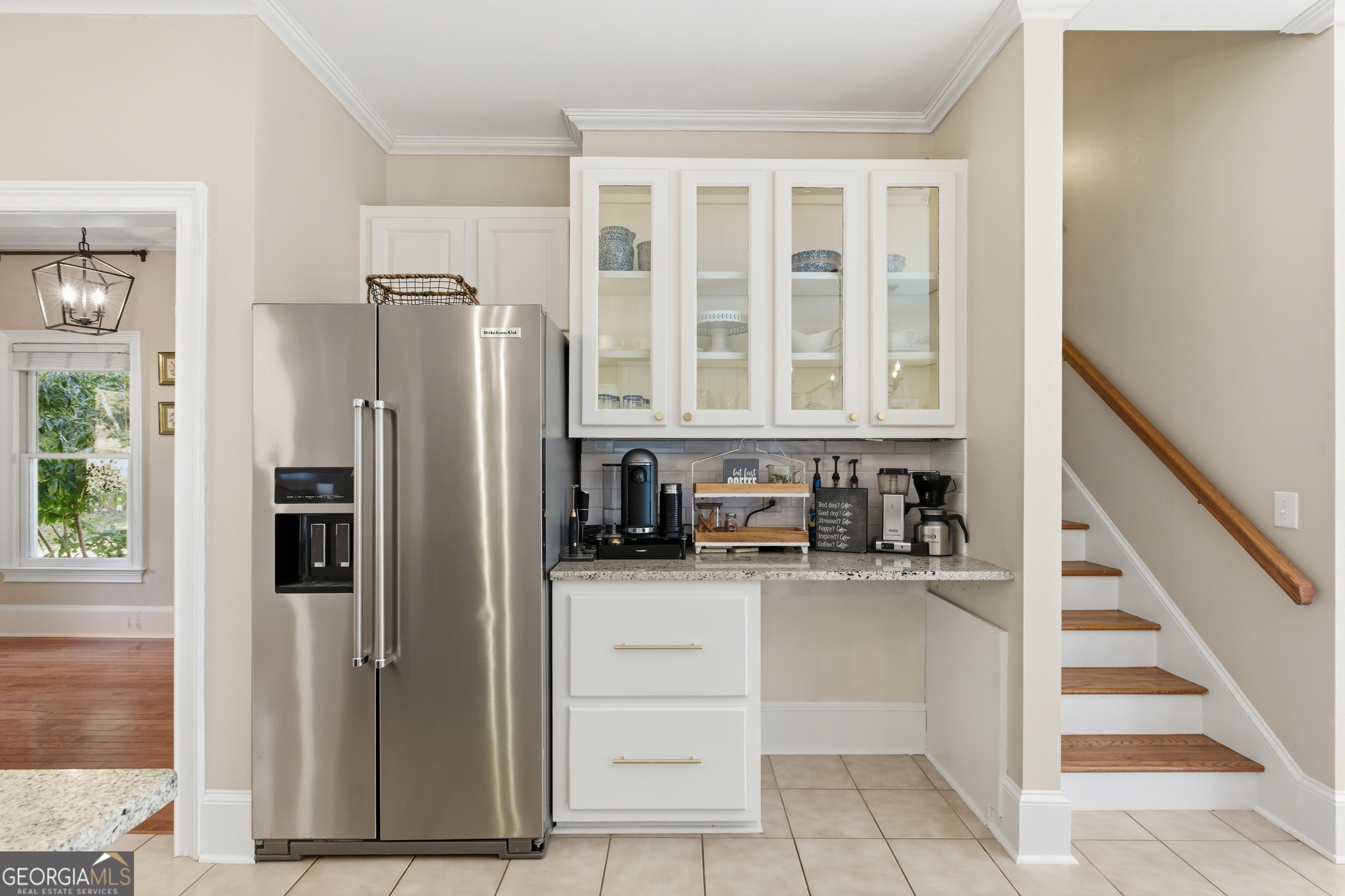 478 Chattahoochee Glen Road Clarkesville, GA 30523 - Photo 14 of 58 a kitchen with granite countertop a refrigerator and a sink