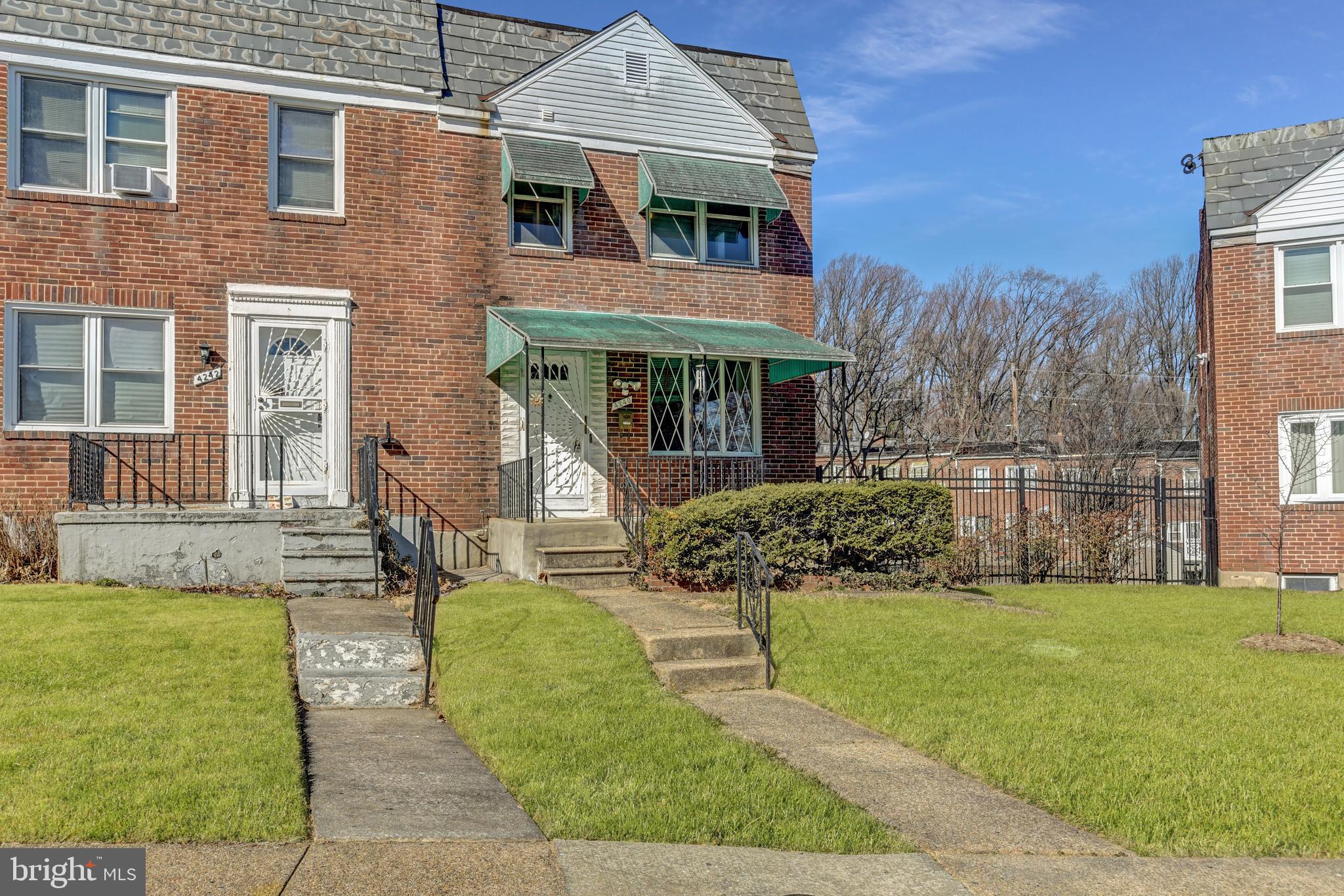 4240 Flowerton Road Baltimore, MD 21229 - Photo 2 of 28 Brick end unit with expansive front & backyard