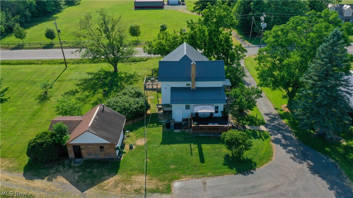 461 South Salem-Warren Road North Jackson, OH 44451 - Photo 2 of 50 Drone Shot of Rear of Home & Mother-in-law suite.
