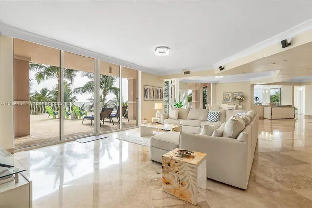 a view of a chair and a window