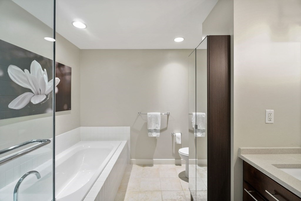 1245 Adams Street, Unit B210 Boston, MA 02124 - Photo 10 of 23 a bathroom with a bathtub and a sink