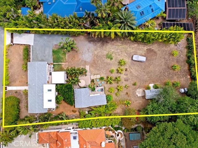 1570 Burgundy Road Encinitas, CA 92024 - Photo 46 of 47 an aerial view of a house with a garden and yard
