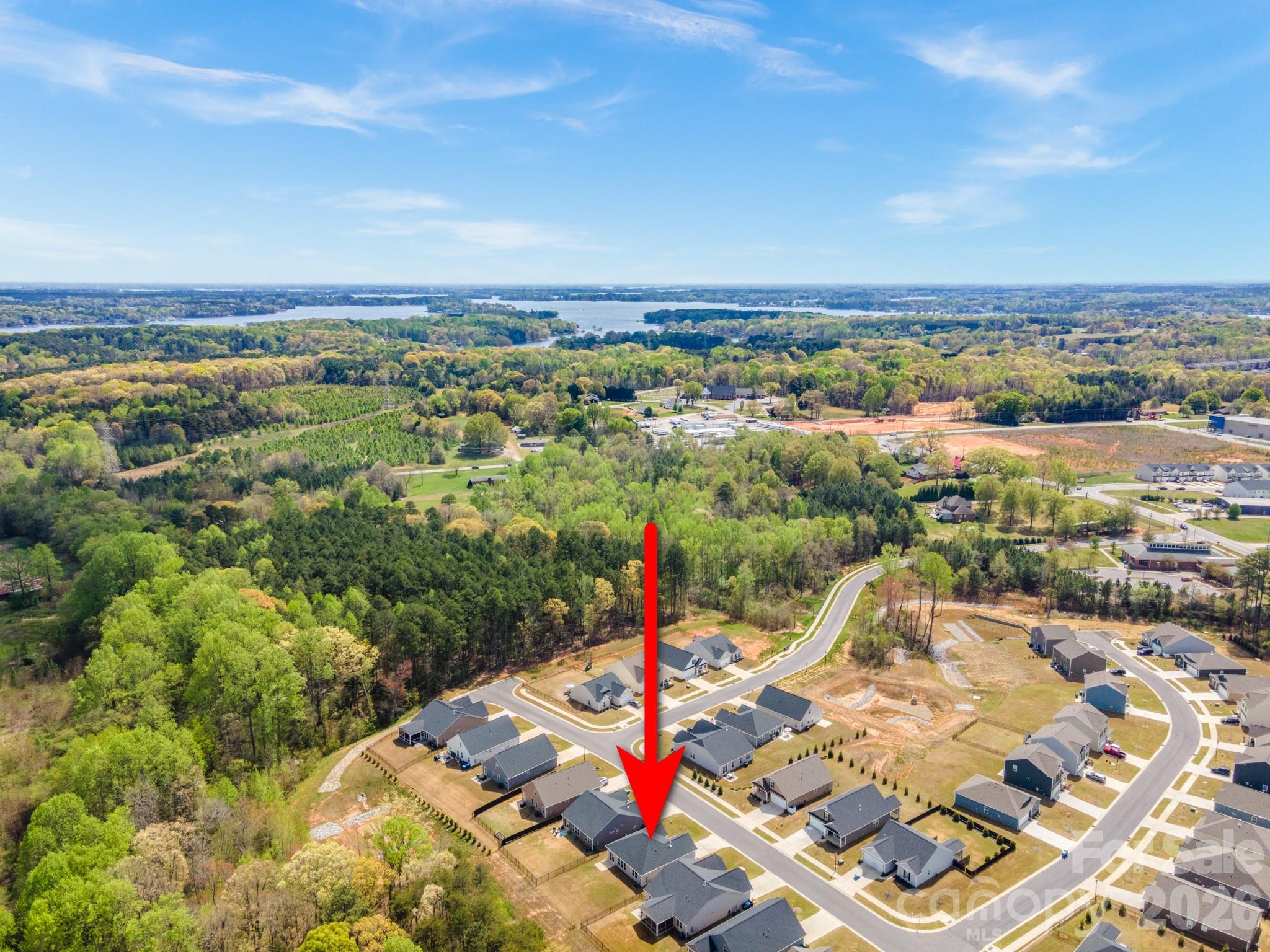 8220 Mccormick Street Terrell, NC 28682 - Photo 3 of 33 an aerial view of a houses with a swimming pool