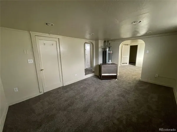 a view of a hallway with entryway