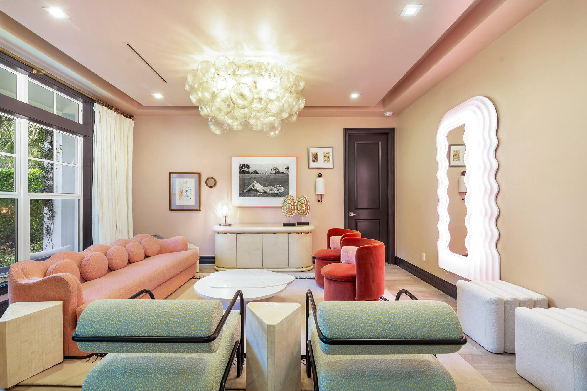 140 Edmor Road West Palm Beach, FL 33405 - Photo 4 of 30 a living room with furniture and a chandelier