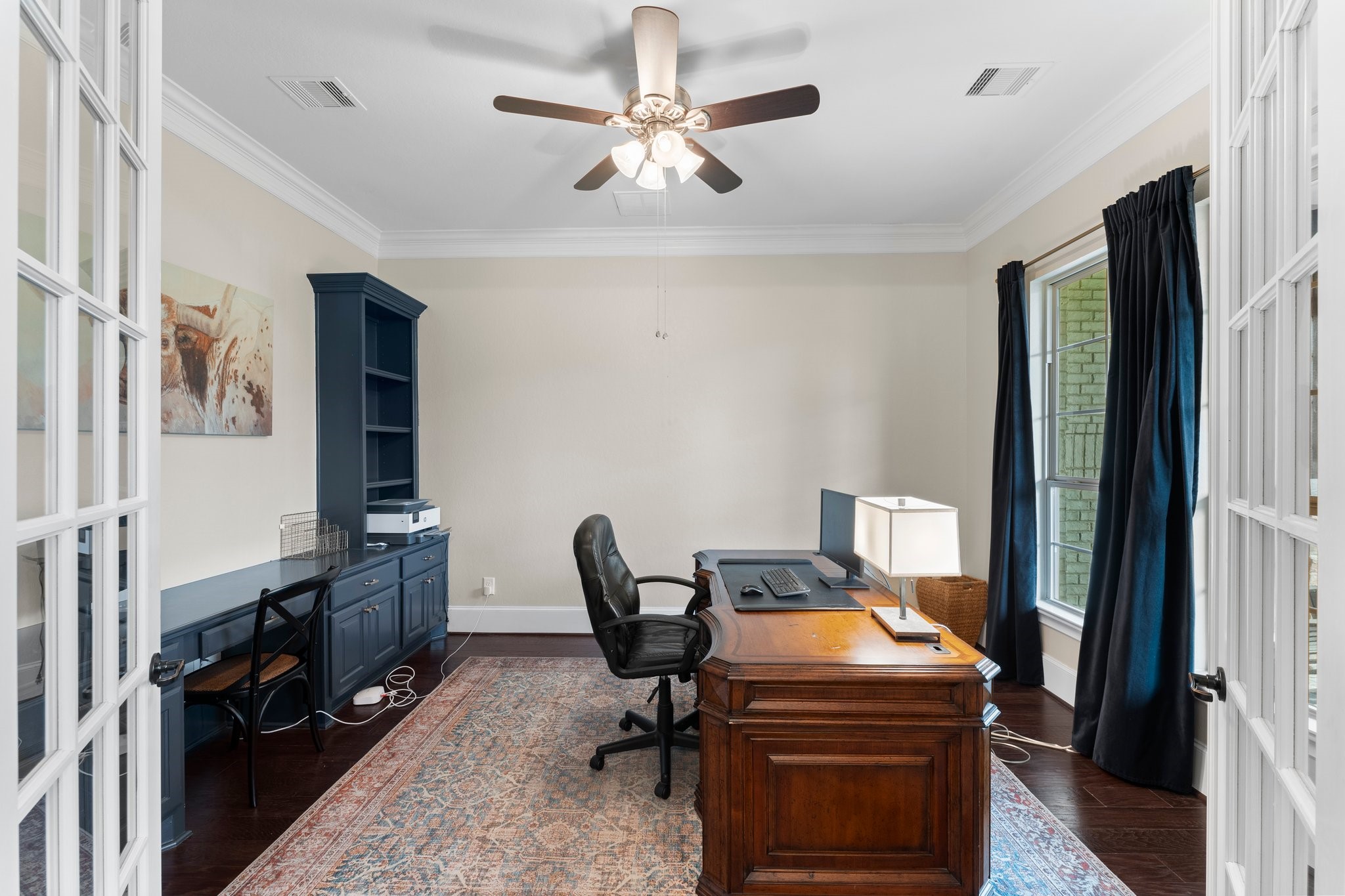 5006 Newport Court Spring, TX 77386 - Photo 14 of 46 a view of a workspace with furniture and a window