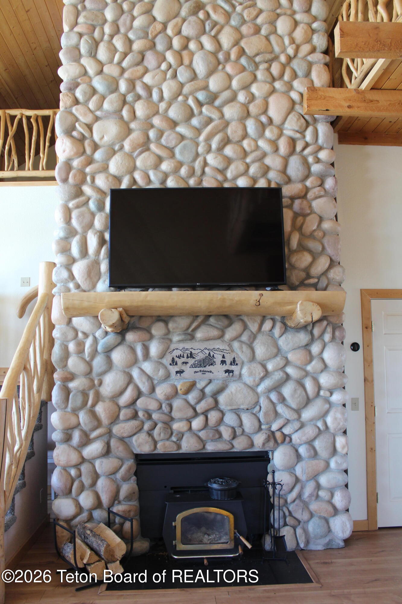 4 Beaver Ridge Road Daniel, WY 83115 - Photo 14 of 51 Real Stone Fireplace