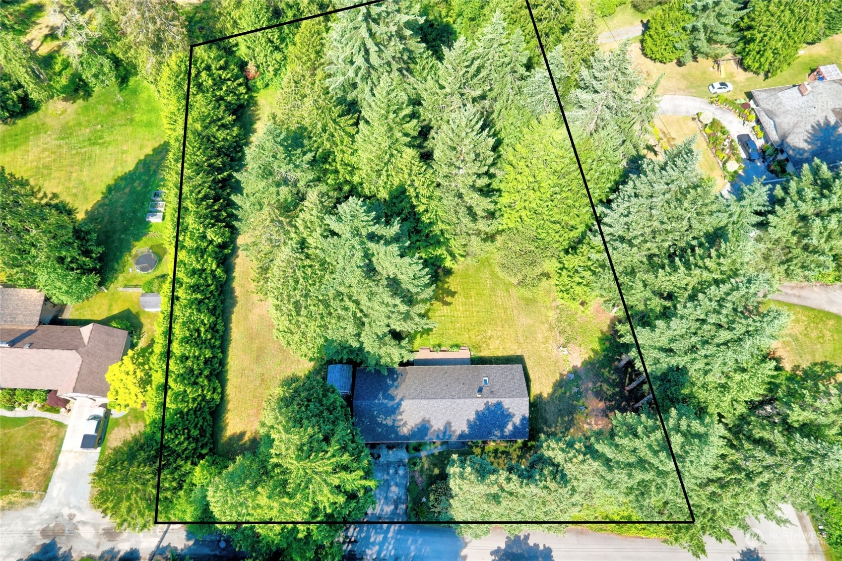 4608 Strumme Road Bothell, WA 98012 - Photo 3 of 30 an aerial view of a house with yard and outdoor seating