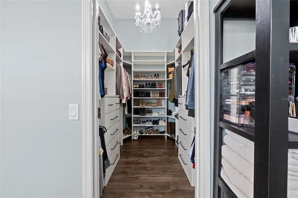 a view of walk in closet