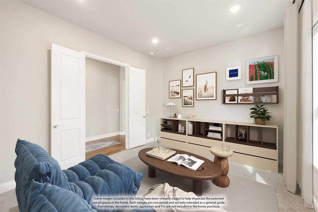 1004 Stonehaven Drive Justin, TX 76247 - Photo 8 of 35 a living room with furniture and a wooden floor