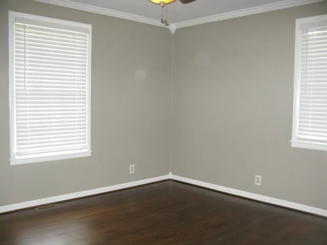 an empty room with a window