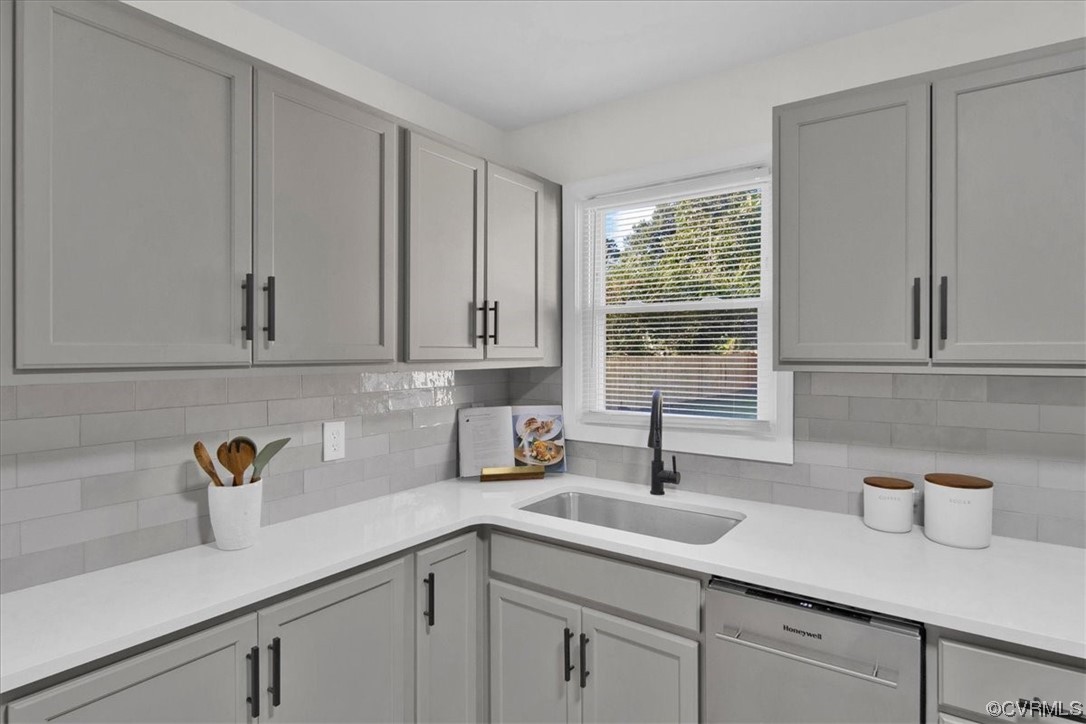 2309 Wright Avenue Richmond, VA 23224 - Photo 12 of 39 a kitchen with stainless steel appliances white cabinets sink and window