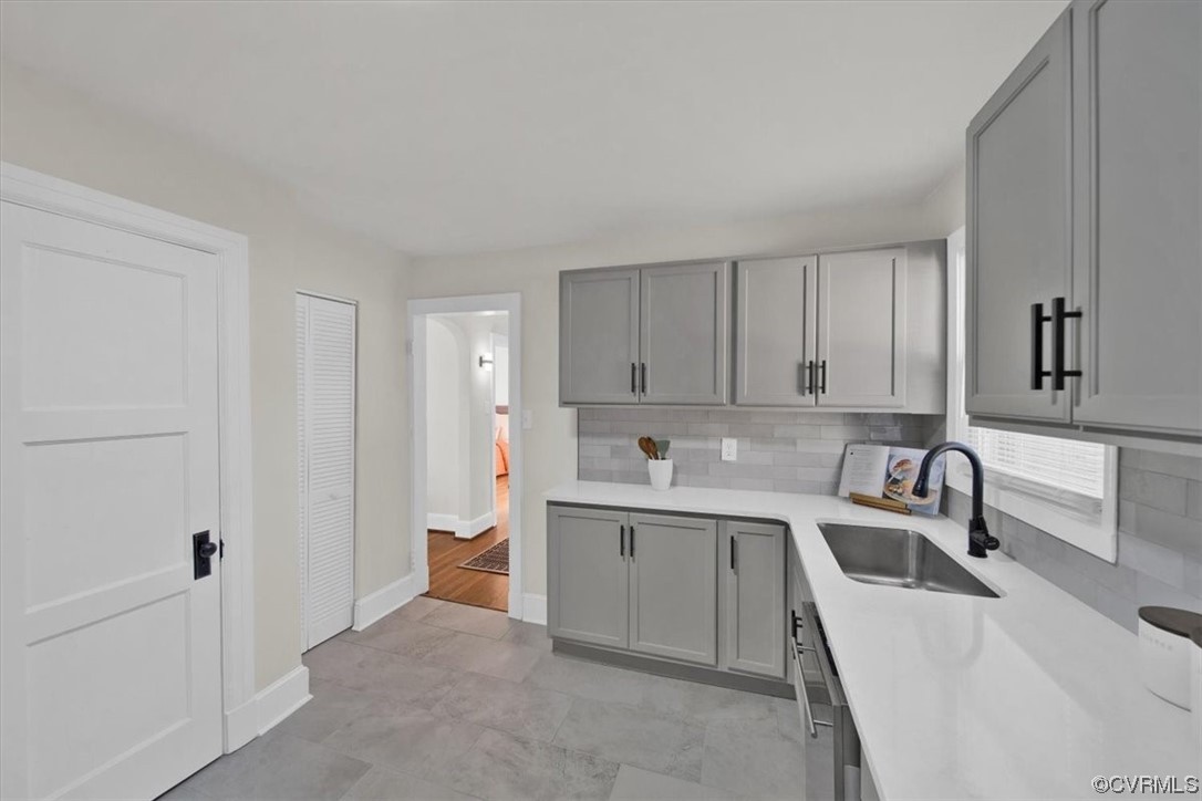 2309 Wright Avenue Richmond, VA 23224 - Photo 14 of 39 a kitchen that has a sink and cabinets in it