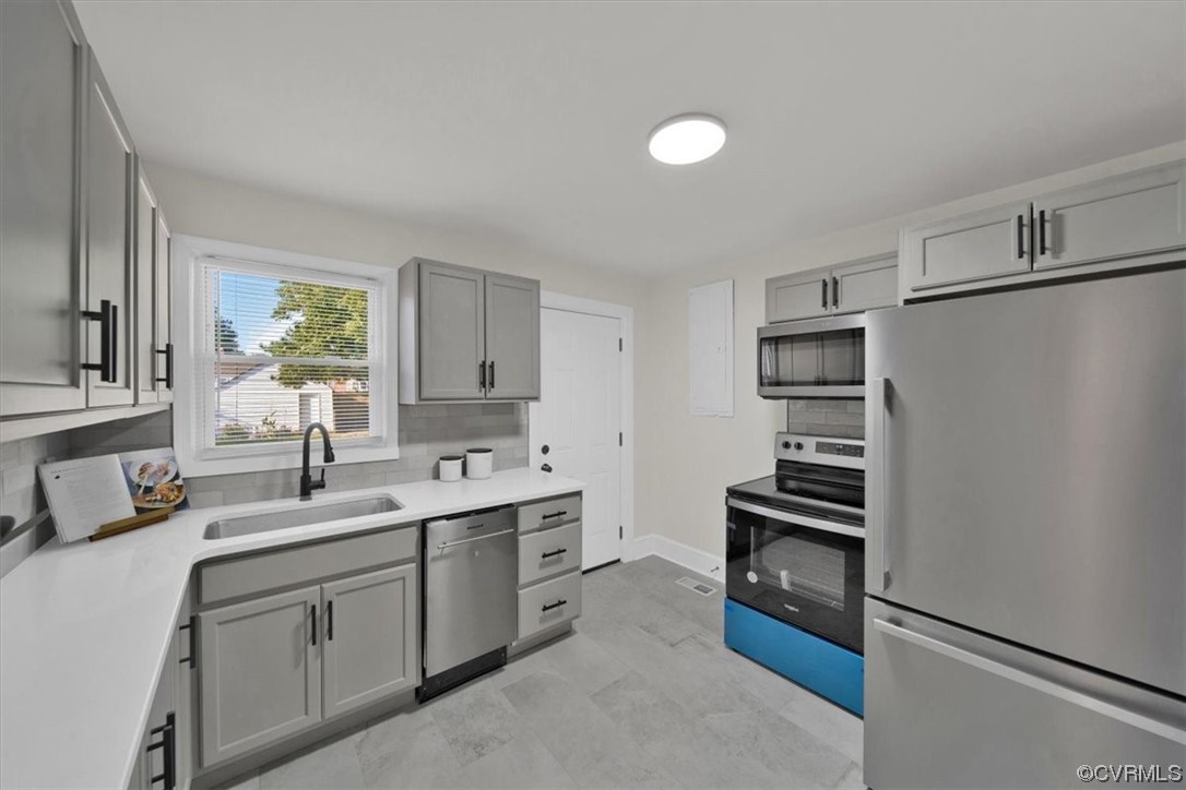 2309 Wright Avenue Richmond, VA 23224 - Photo 15 of 39 a kitchen with a sink appliances and cabinets