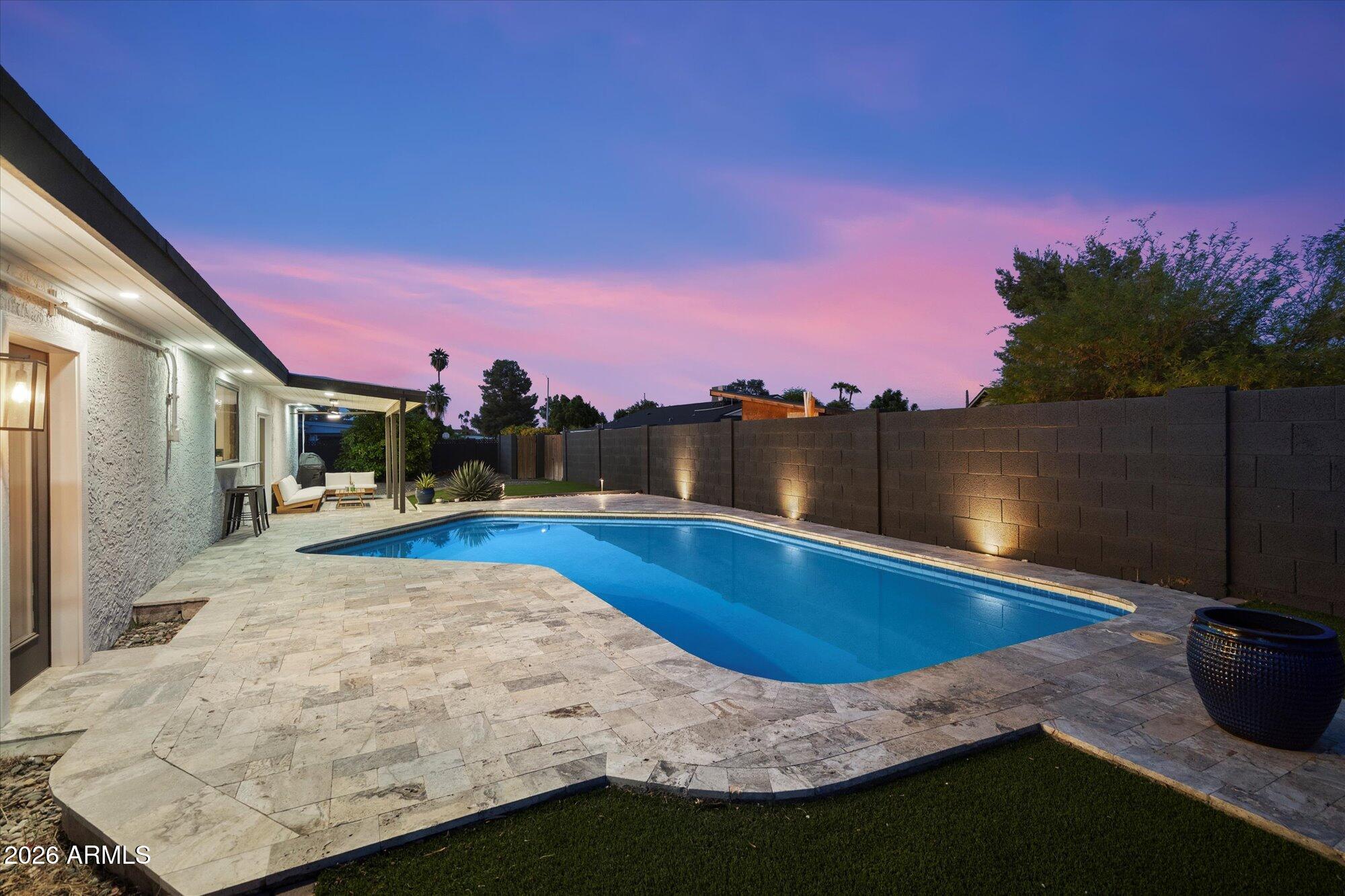10245 North 34th Place Phoenix, AZ 85028 - Photo 18 of 27 Sparkling Pool with Landscape Lights