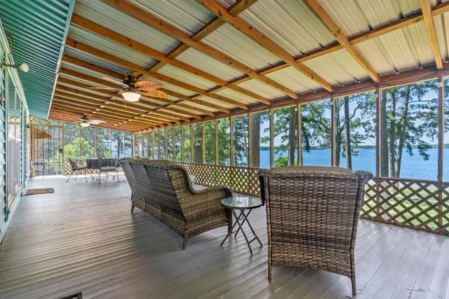 a view of outdoor space with seating space