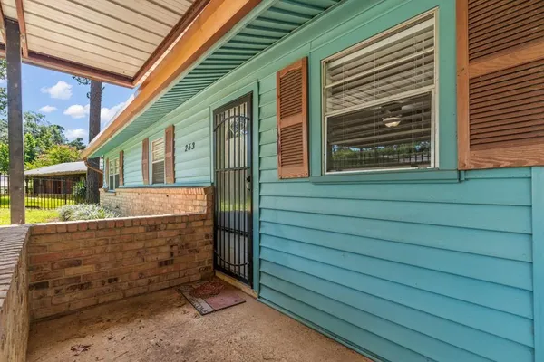 a view of a porch