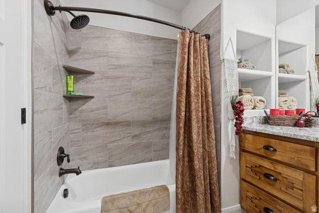 2925 Juniper Road Enterprise, UT 84725 - Photo 28 of 56 Full bathroom featuring shower / tub combo with curtain and vanity