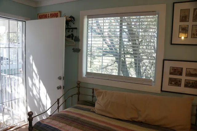 a view of a balcony with lake view and mountain view