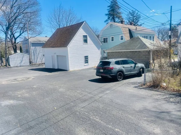 a car parked in front of house