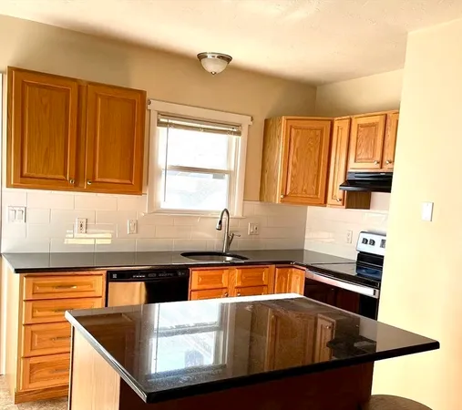a kitchen with stainless steel appliances a sink dishwasher and cabinets with wooden floor