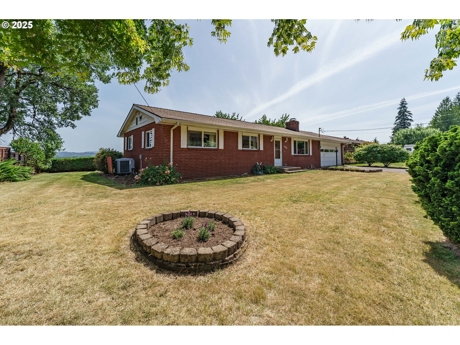 a view of a house with garden