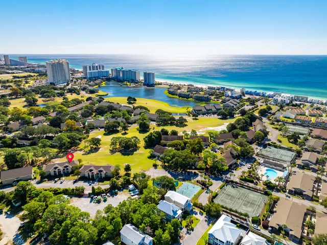an aerial view of multiple house