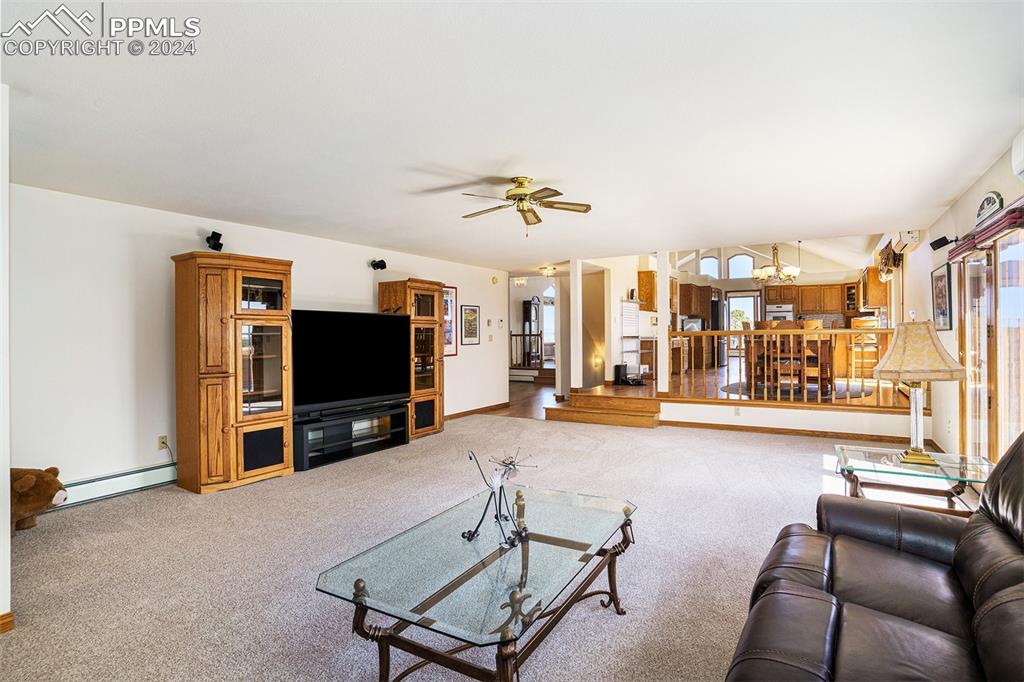 4315 Star Ranch Road Colorado Springs, CO 80906 - Photo 16 of 47 a living room with furniture and a flat screen tv