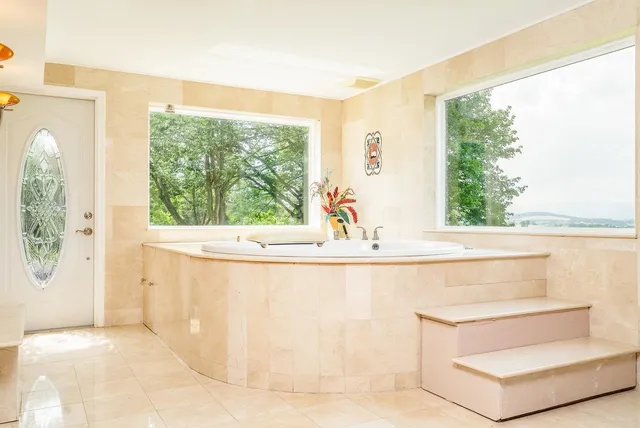 a view of a city with lots of trees