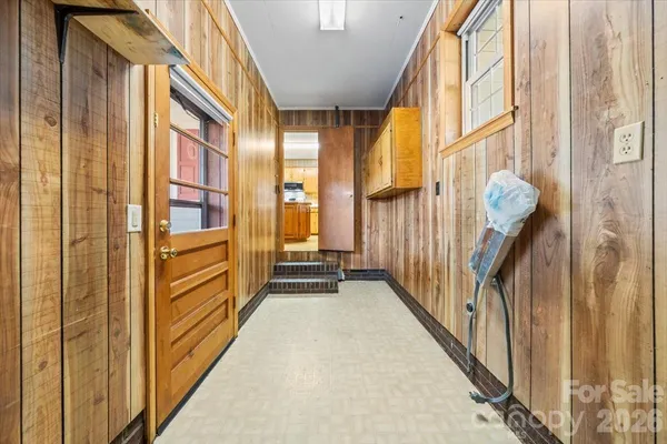 a view of an entryway with staircase