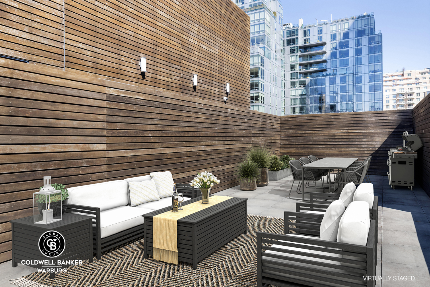 157 East 84th Street, Unit PH Manhattan, NY 10028 - Photo 14 of 17 a view of a patio with couches and potted plants