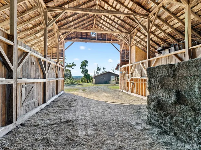 a view of a lake with mountain