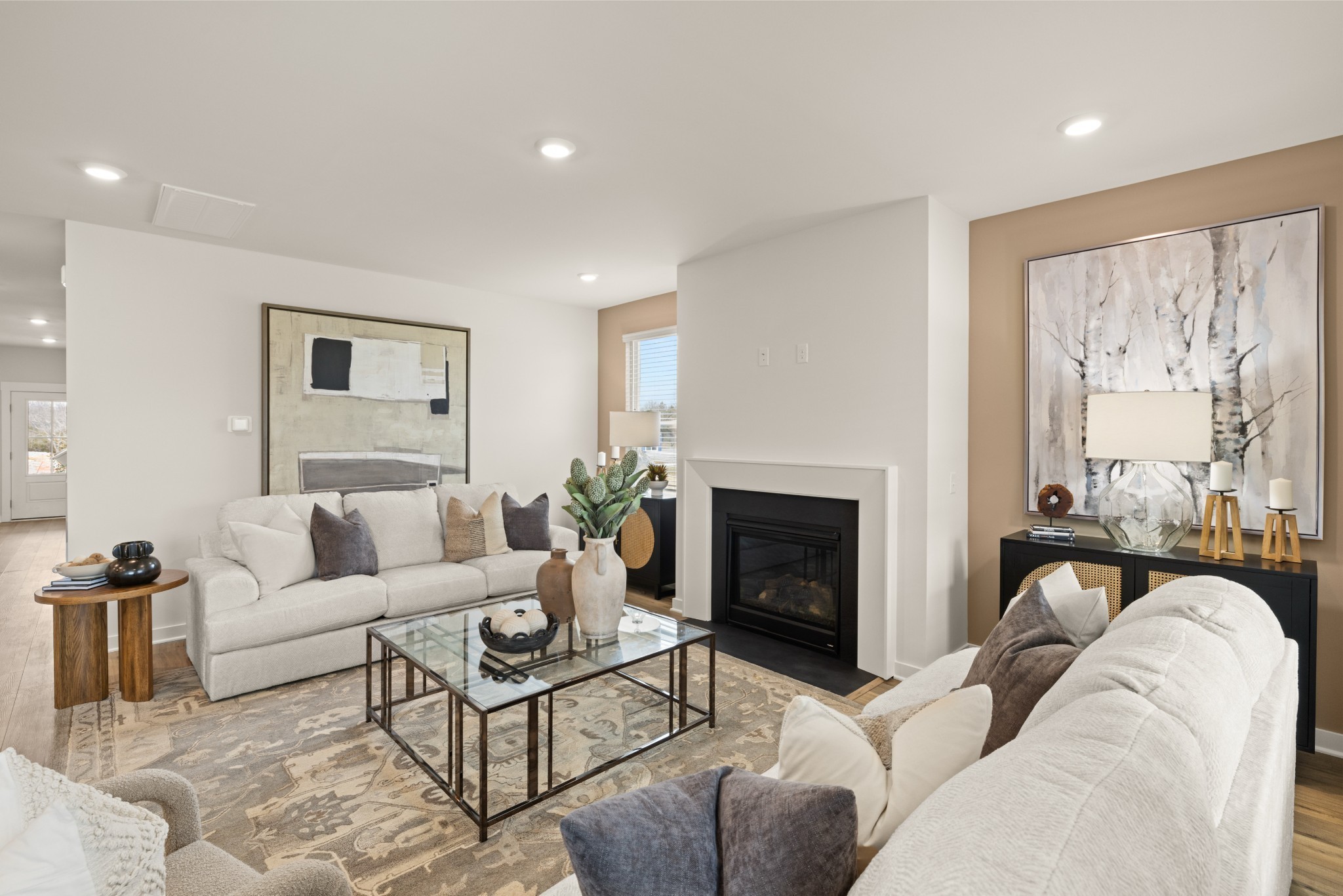 6352 North New Hope Road Hermitage, TN 37076 - Photo 21 of 52 a living room with furniture and a fireplace