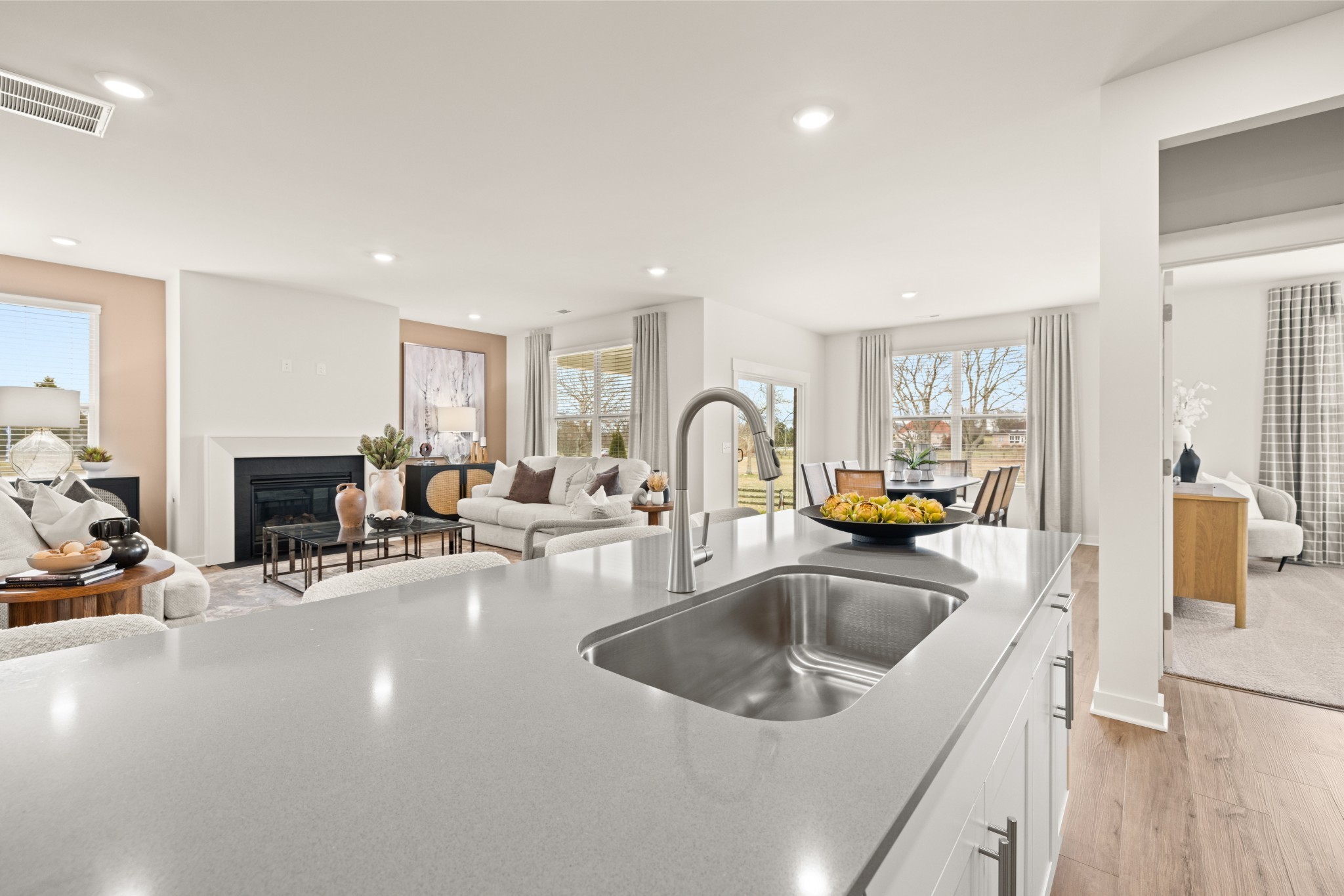 6352 North New Hope Road Hermitage, TN 37076 - Photo 9 of 52 a kitchen with sink cabinets and living room